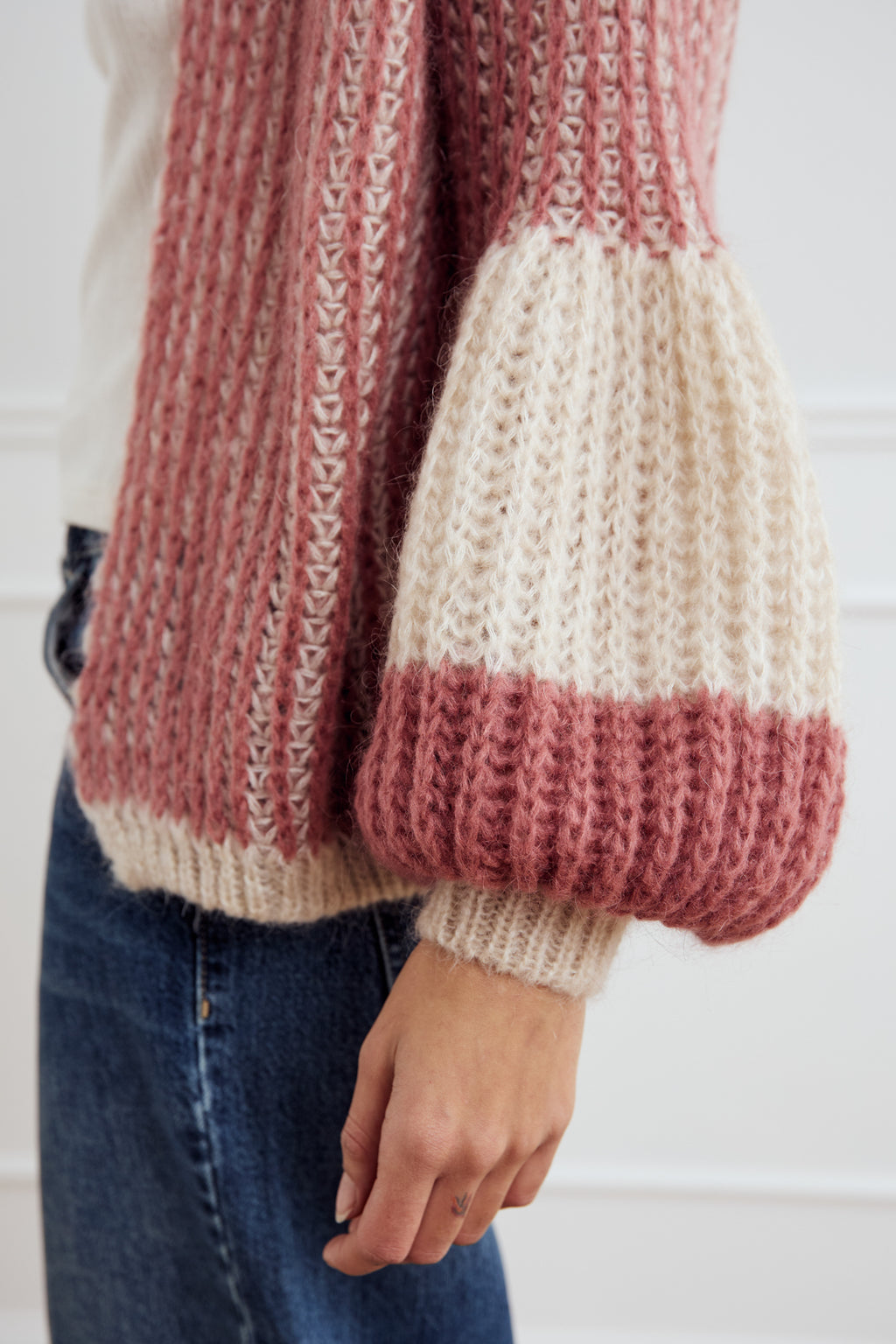 Liana Knit Cardigan Cream/black