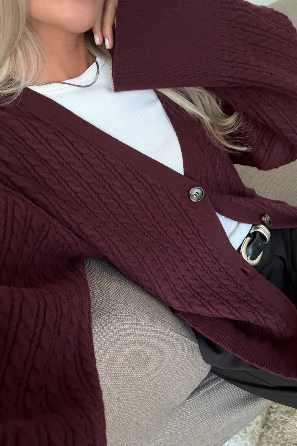 N-Lenyx Knit Cardigan Winetasting