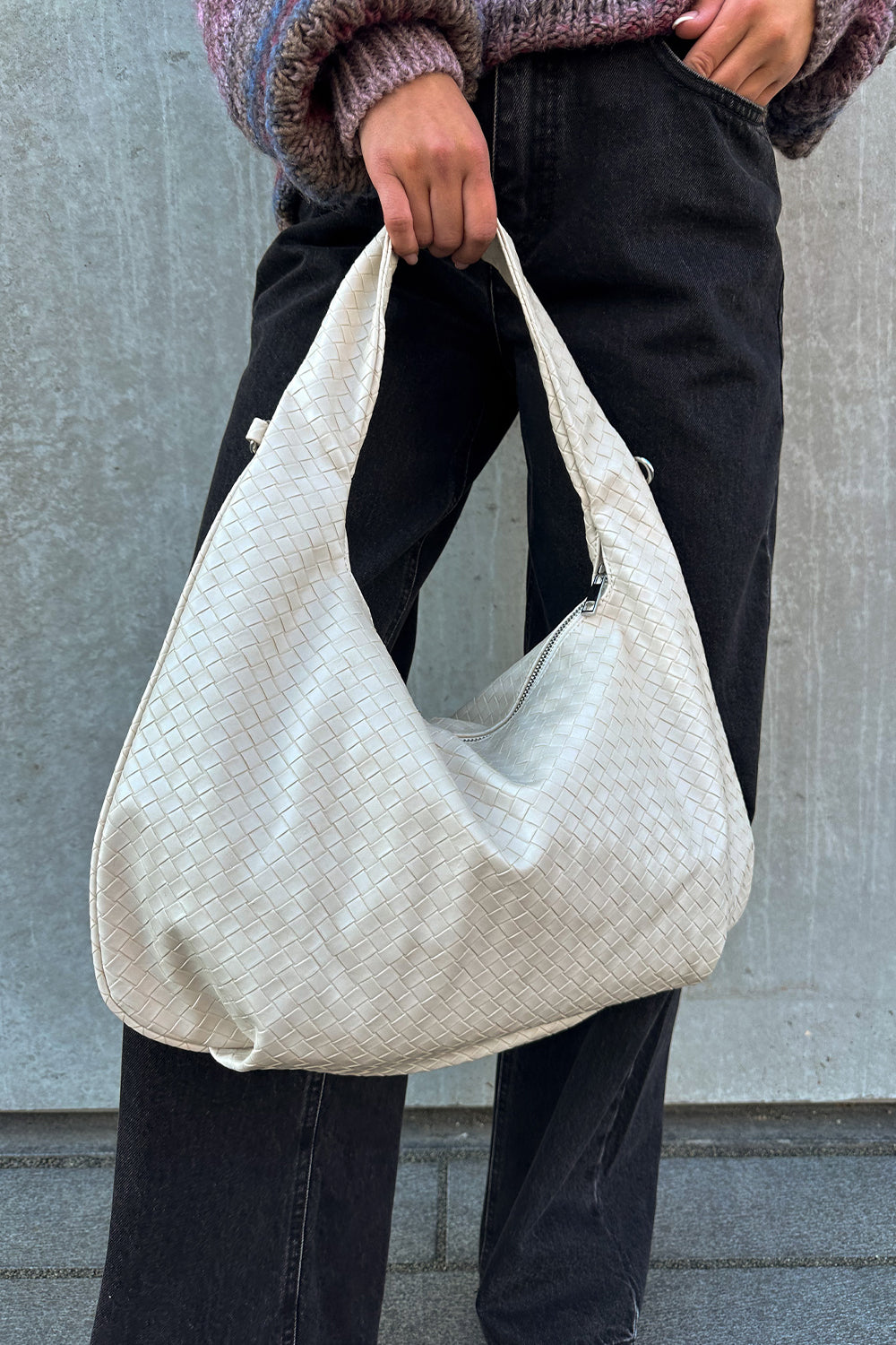 Peony Hobo Bag Beige