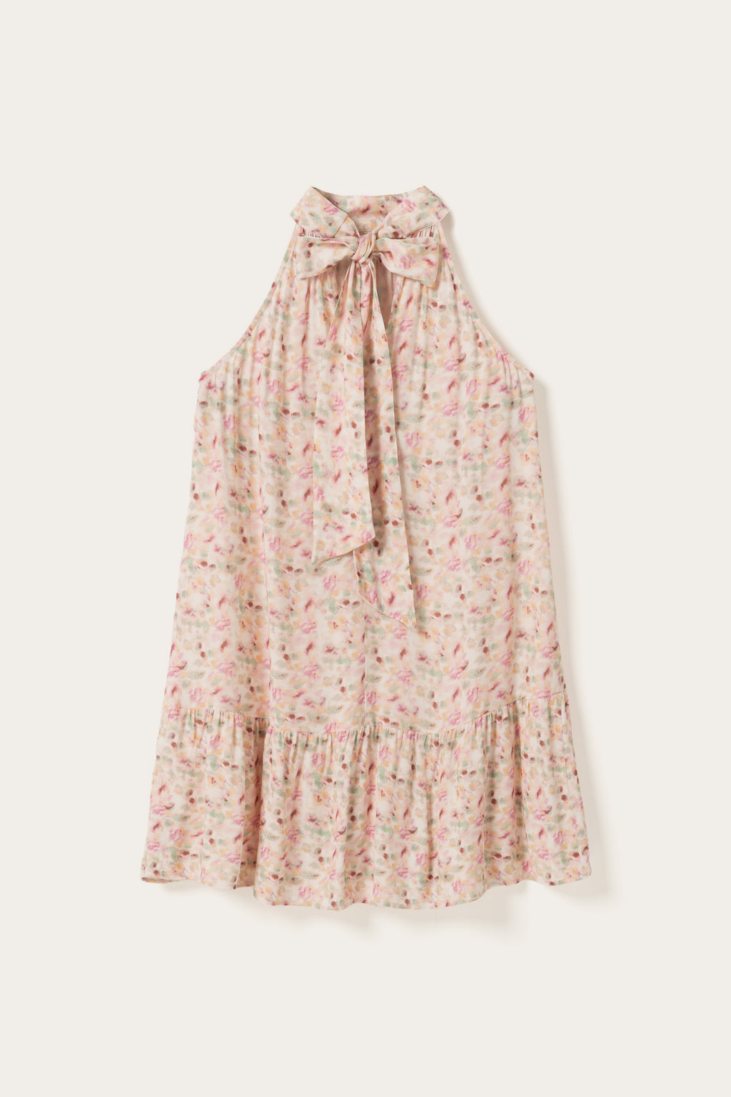London Short Dress Cinthia Pink Print