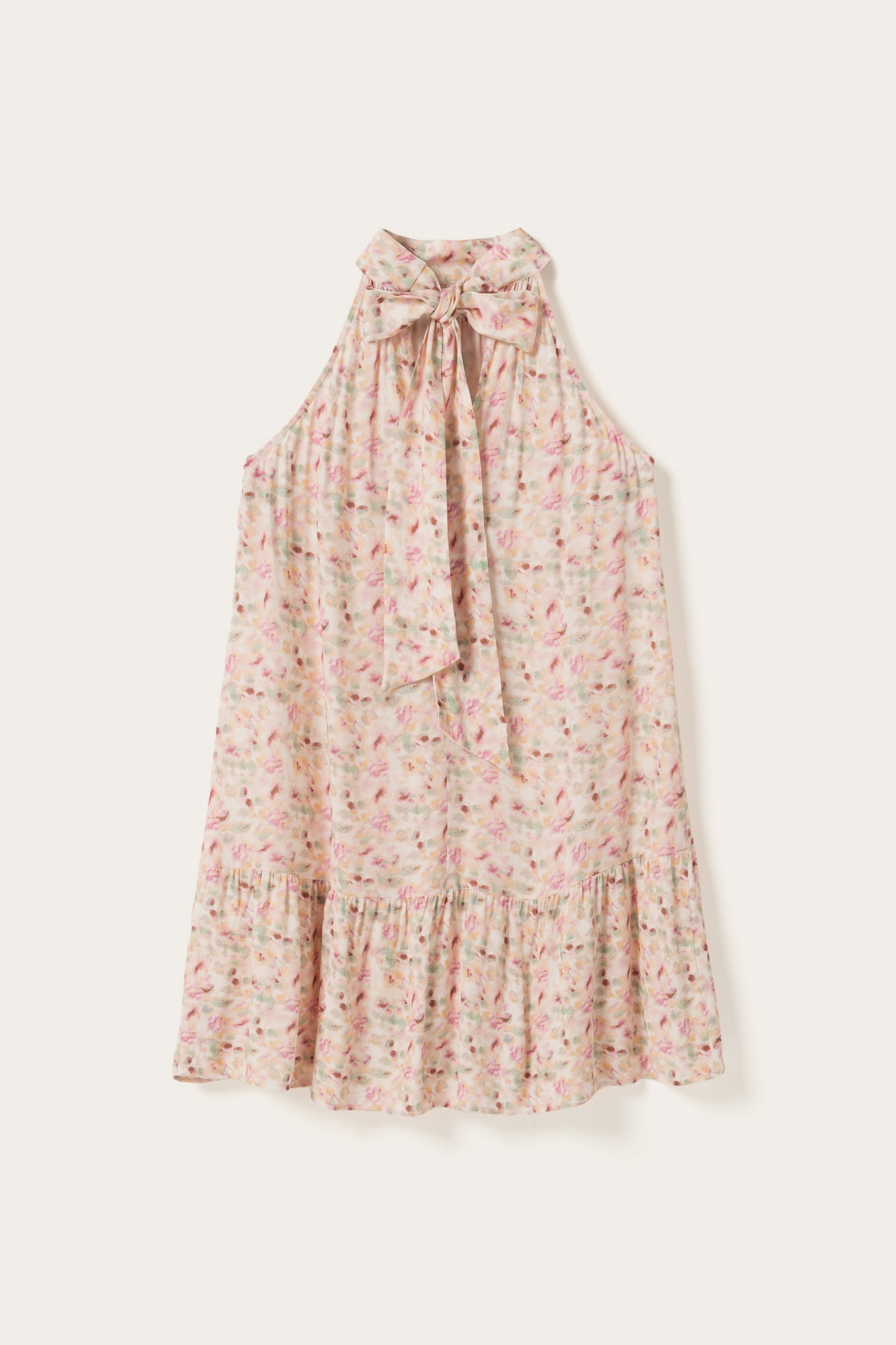 London Short Dress Cinthia Pink Print