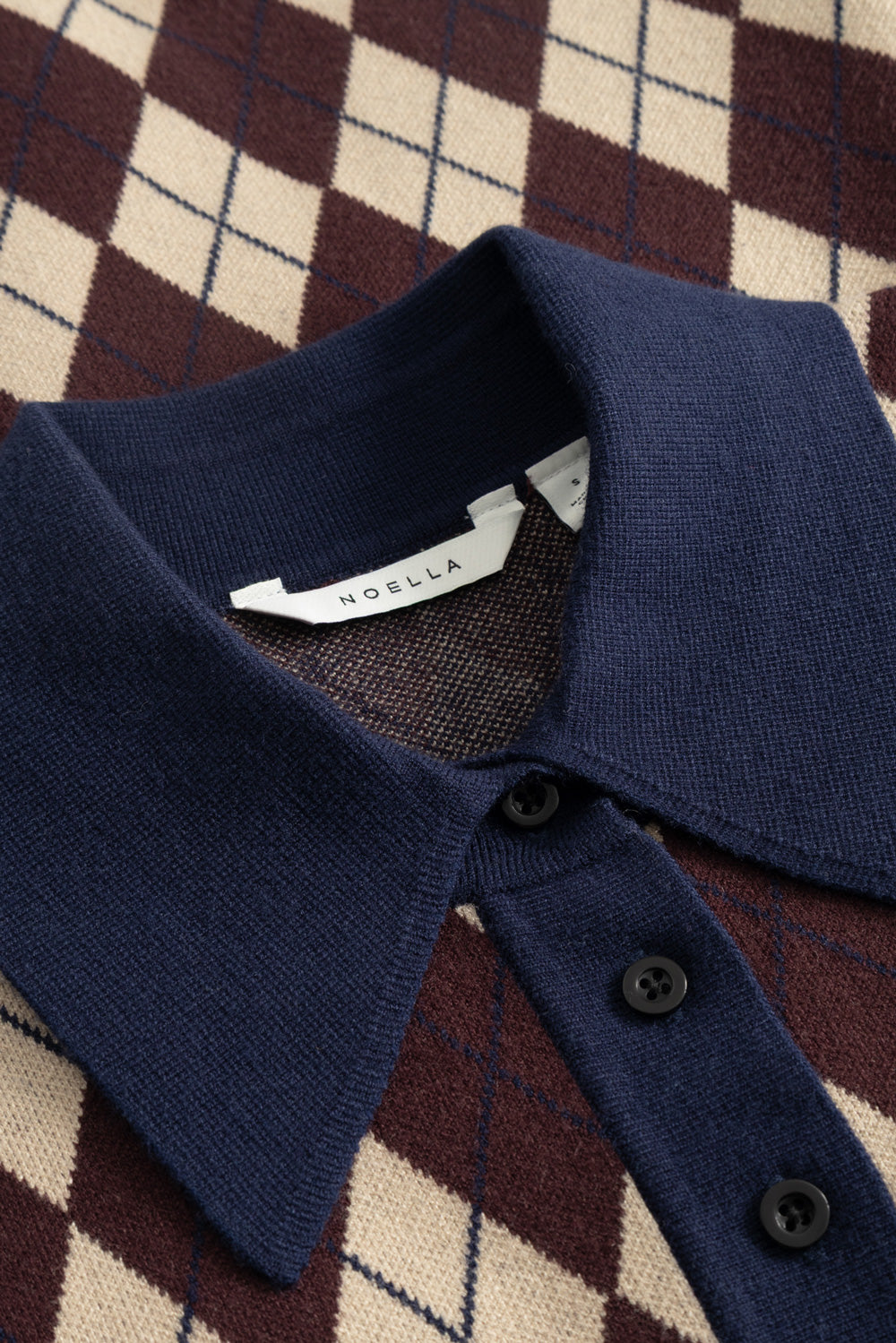 N-Makayla Knit Diya Burgundy Check
