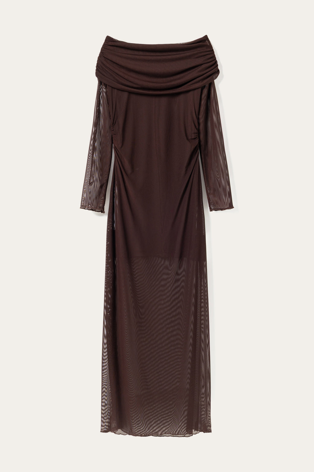N-Melani LS Dress Dark Chocolate