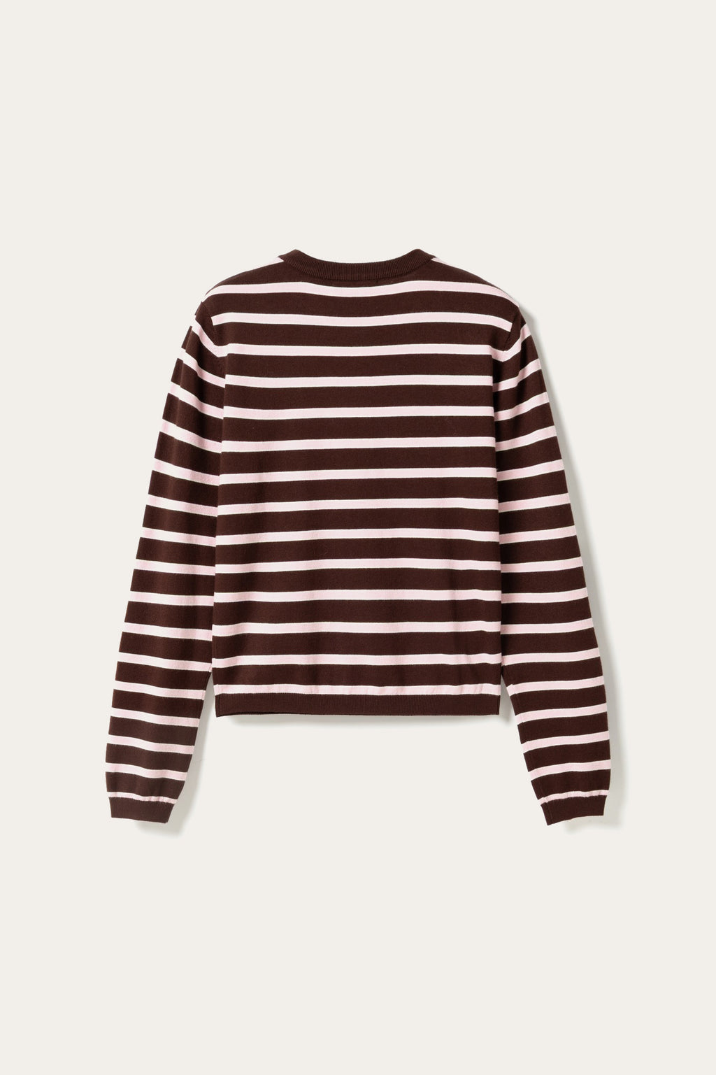 N-Muna LS Knit Dannia Blush Chocolate Stripe