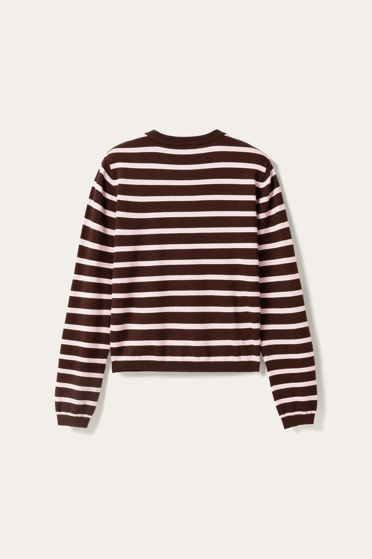 N-Muna LS Knit Dannia Blush Chocolate Stripe