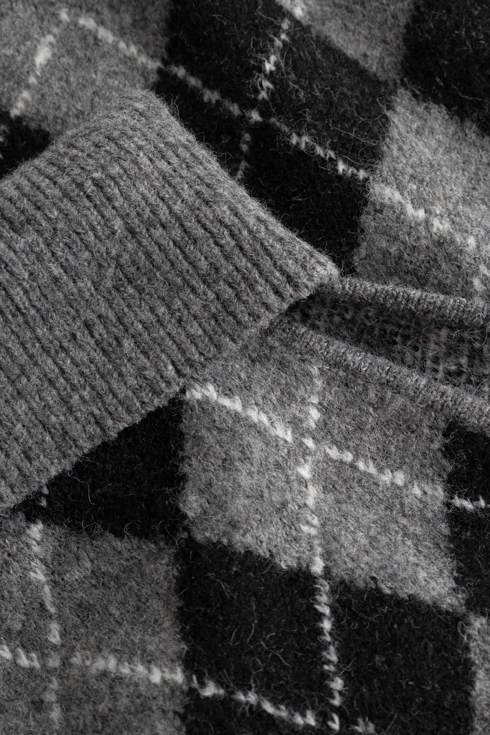 N-Lajoianna Knit Top Black Grey Mix