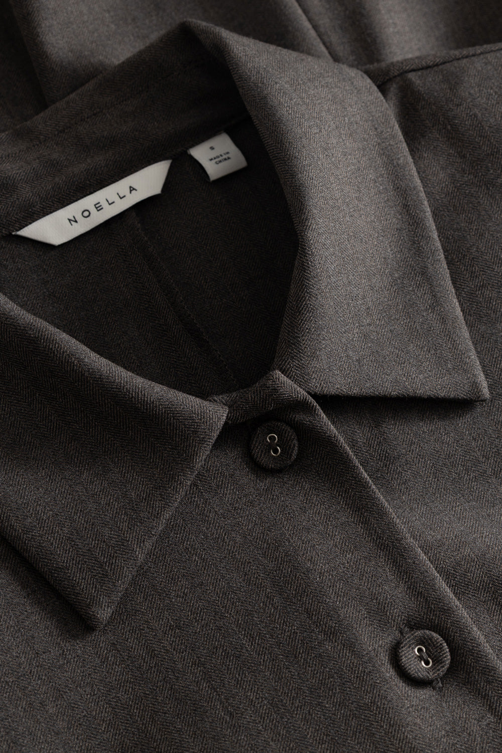 N-Maelle Shirt Brown Herringbone