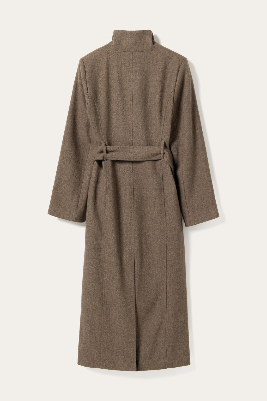 N-Maddy Coat Brown Herringbone
