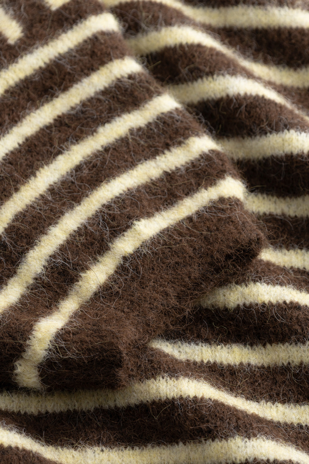 N-Monikah SS Knit Brown Yellow Stripe