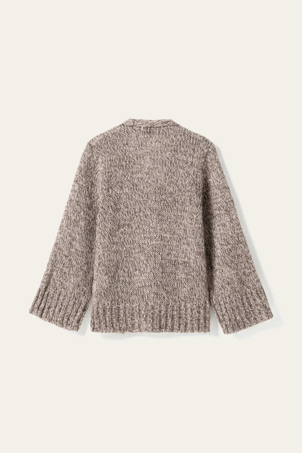 N-Maile Knit Cardigan Grey Beige Mix