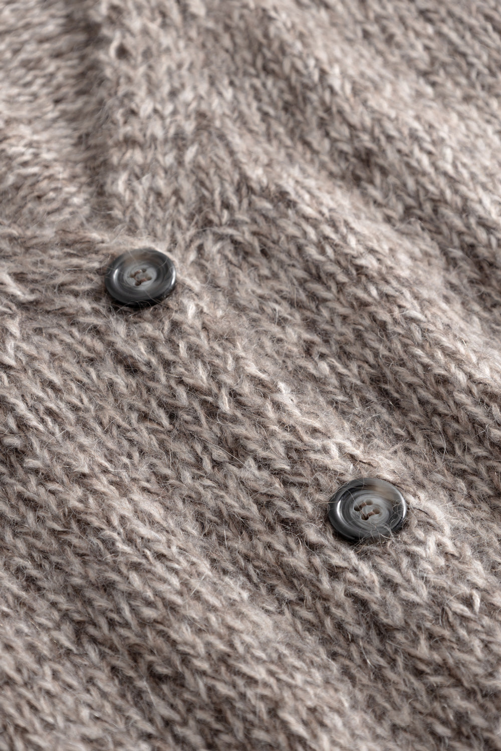 N-Maile Knit Cardigan Grey Beige Mix