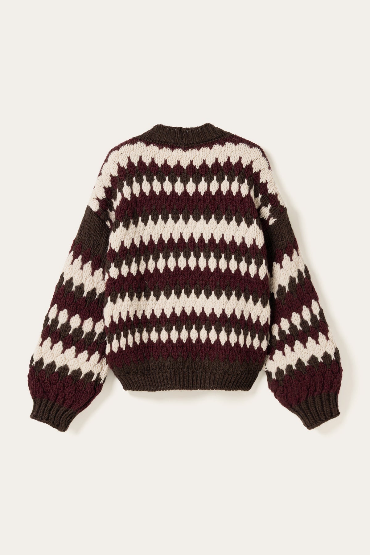 N-Fora Knit Cardigan Deveen Burgundy Mix