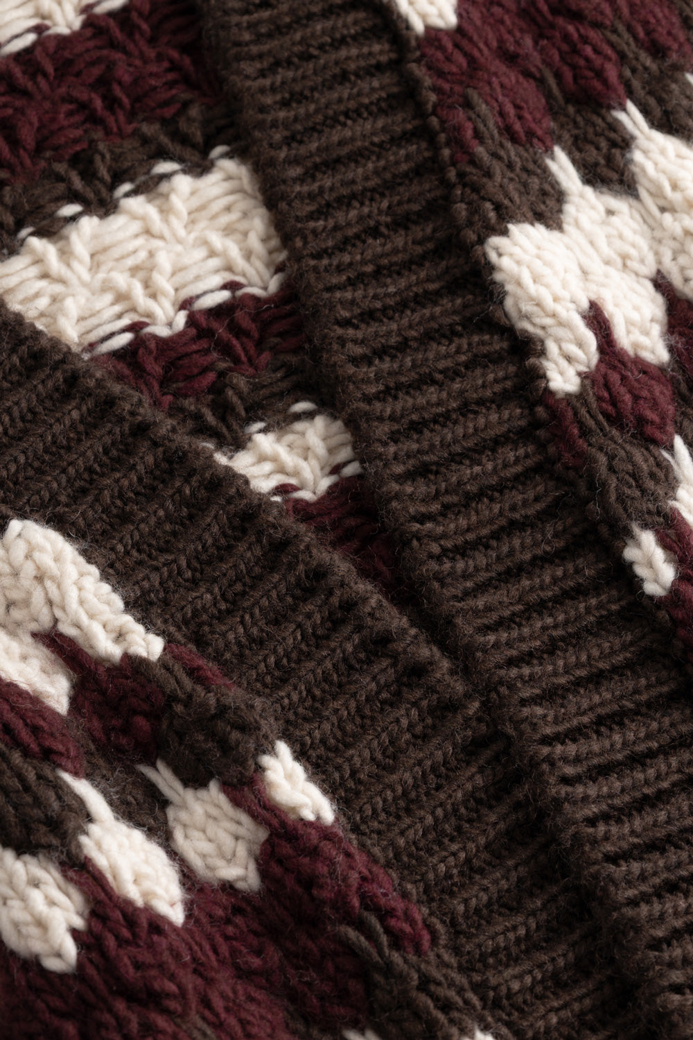 N-Fora Knit Cardigan Deveen Burgundy Mix