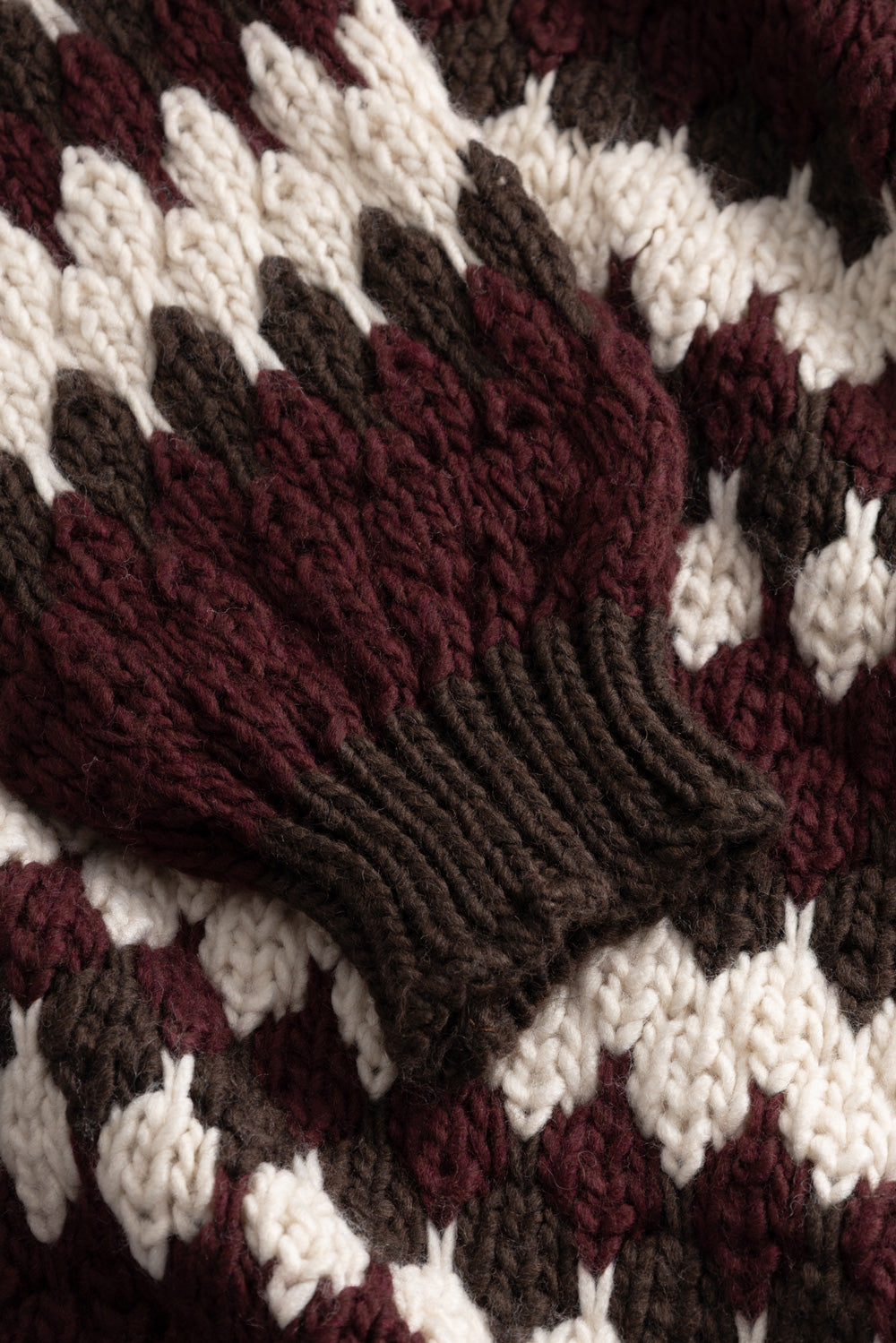 N-Fora Knit Cardigan Deveen Burgundy Mix
