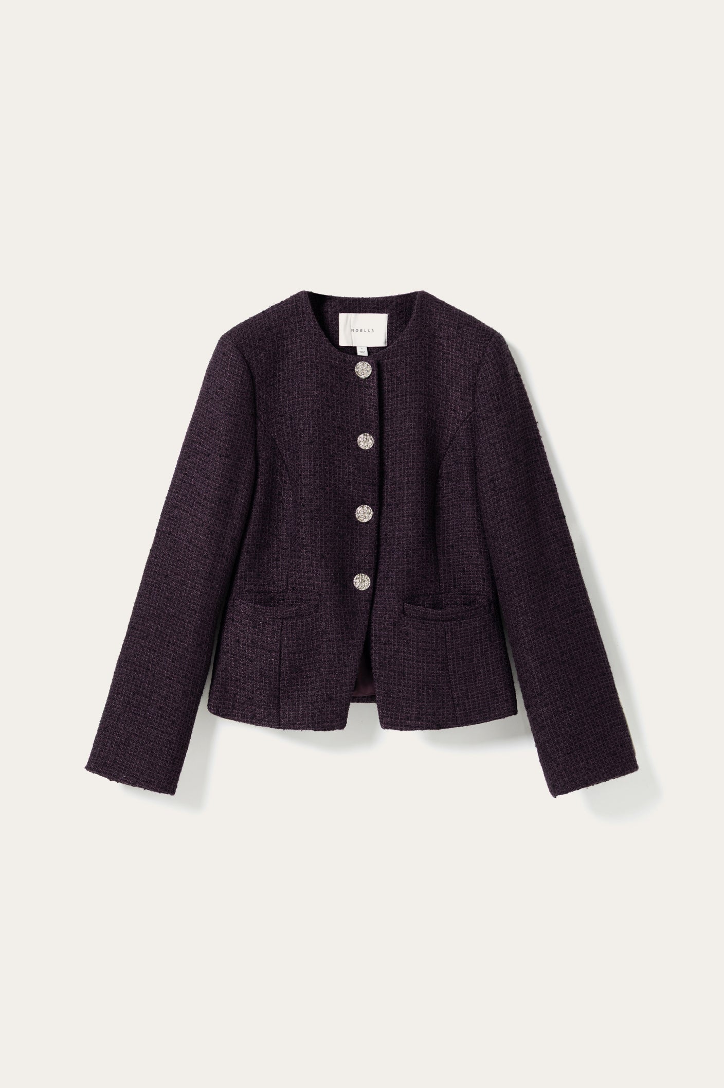 N-Kasaundra LS Blazer Dark Plum