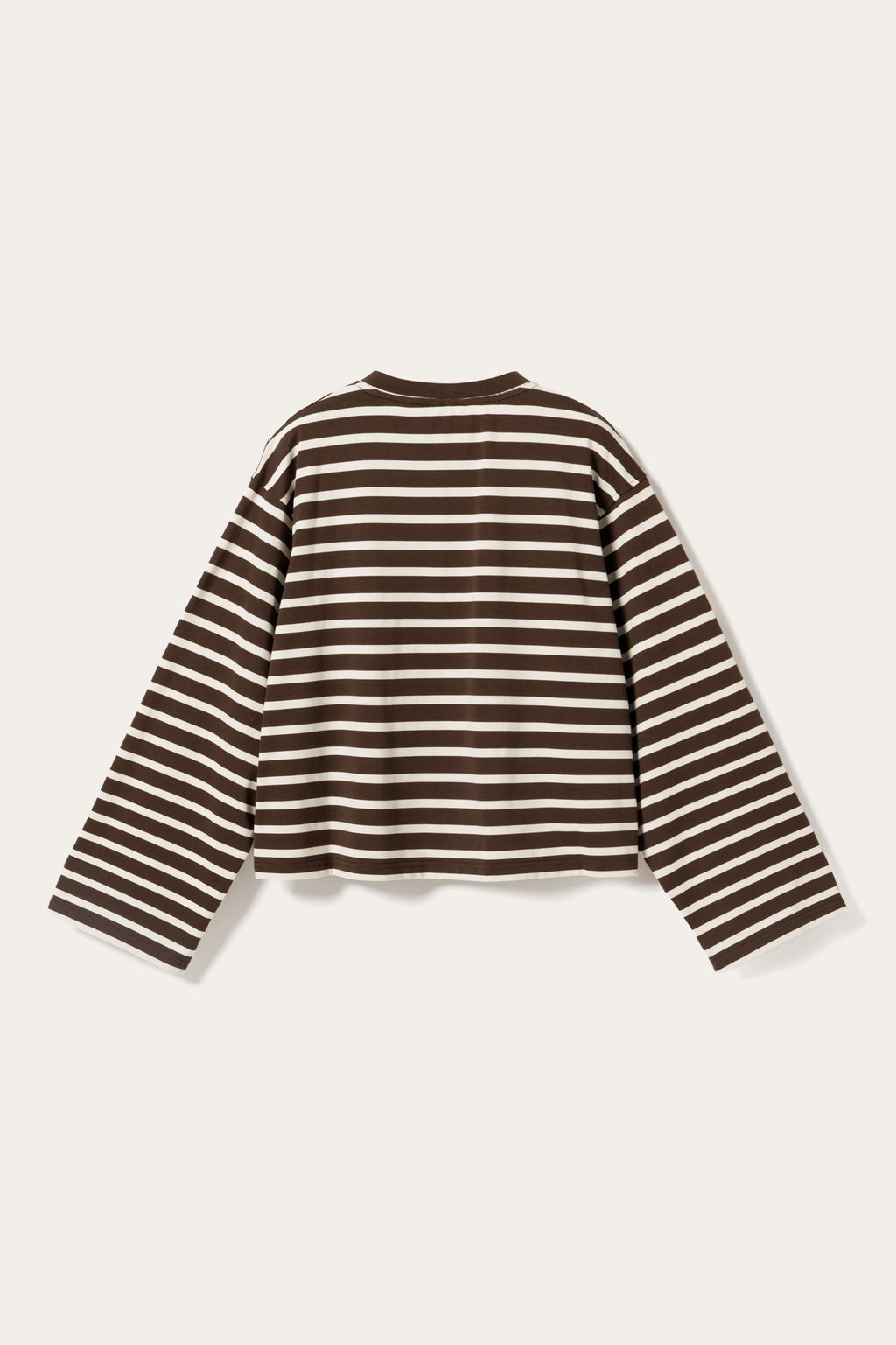 N-Maple LS T-Shirt Eton Brown Ivory Stripe