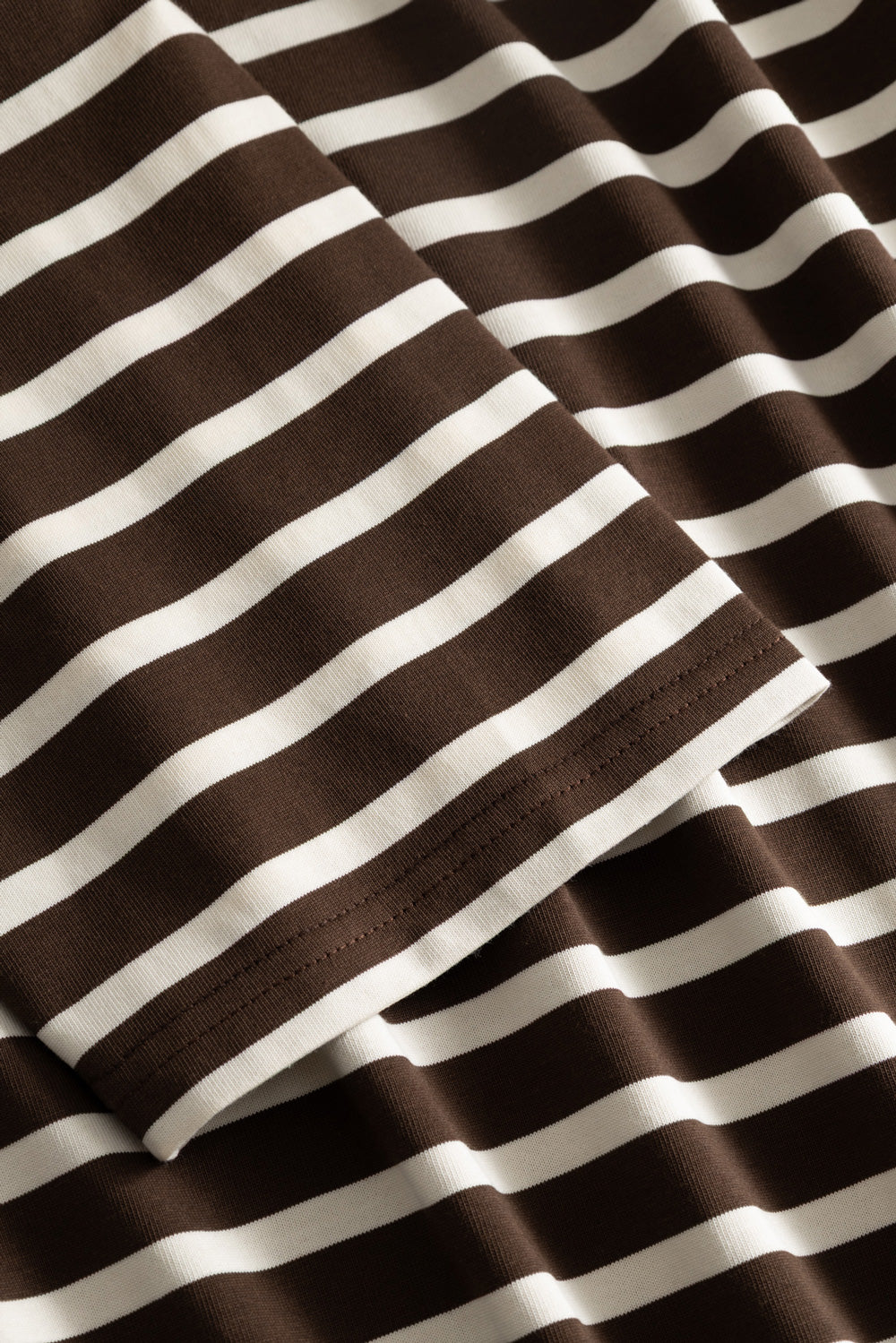 N-Maple LS T-Shirt Eton Brown Ivory Stripe