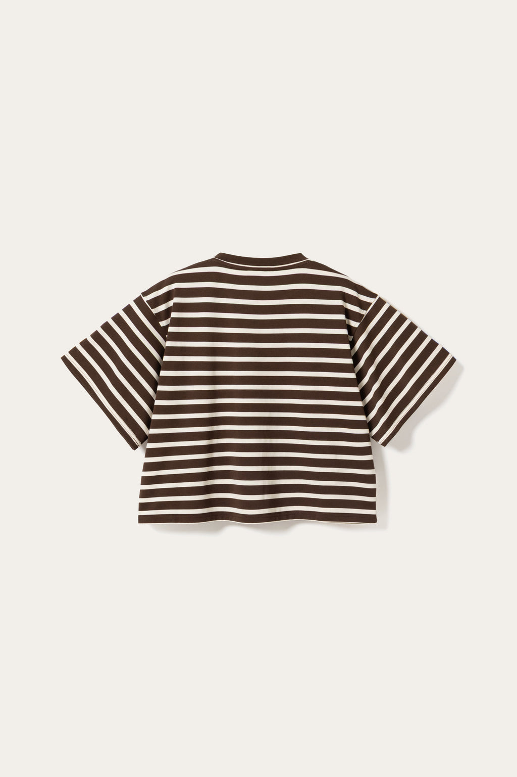N-Maple T-Shirt Eton Brown Ivory Stripe