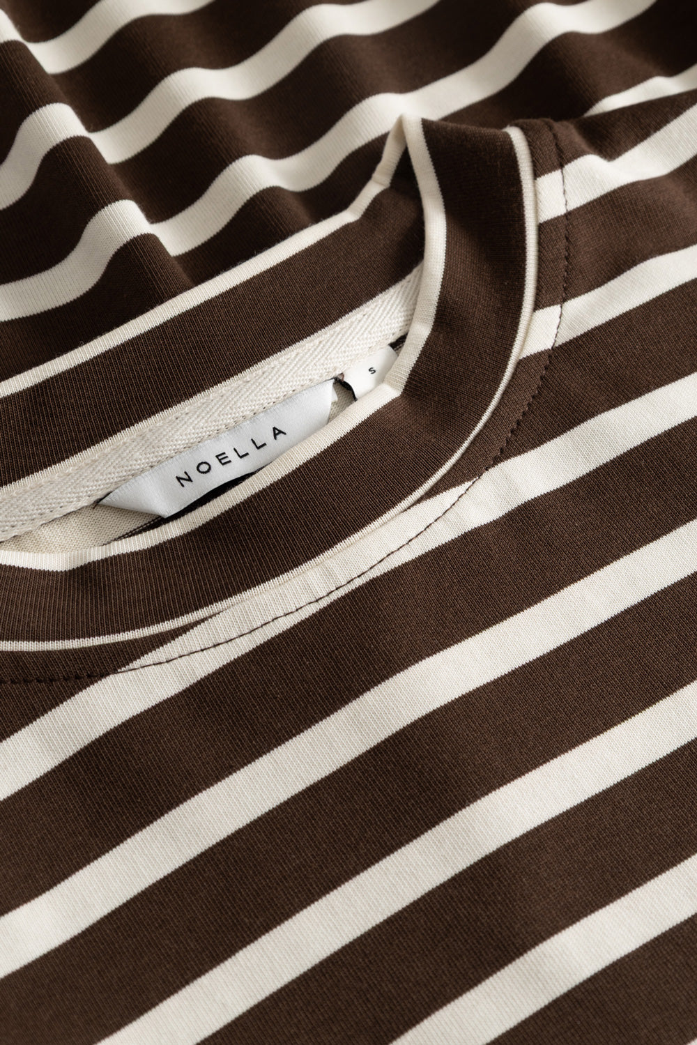 N-Maple T-Shirt Eton Brown Ivory Stripe