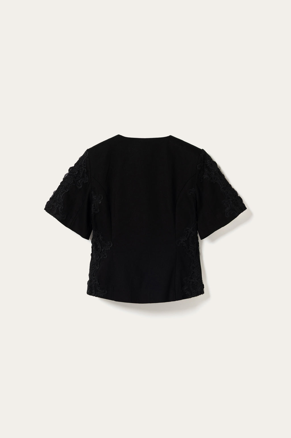 N-Kasaundra Lace Blazer Black