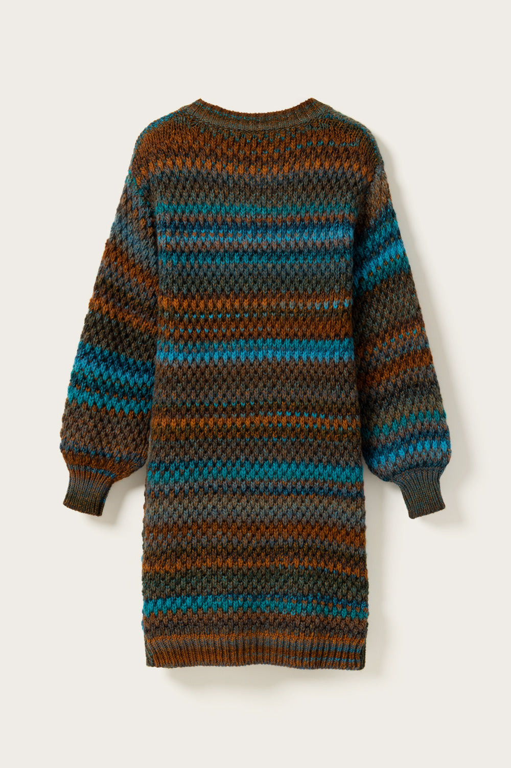 Gio Knit Cardigan Turquoise Brown Mix