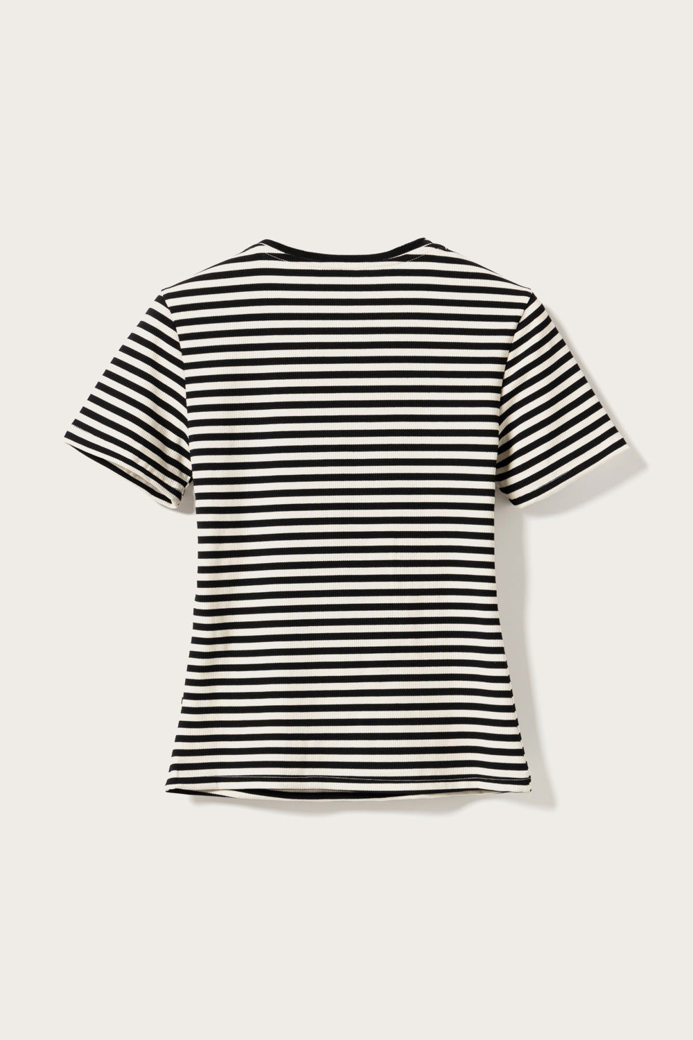 Lizzy Top Ivory Black Stripe