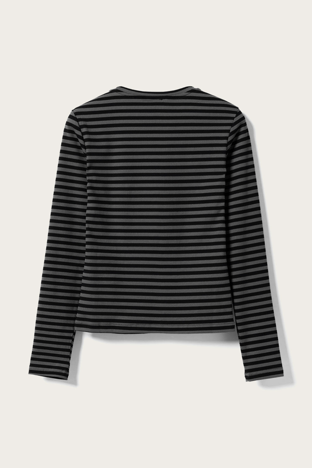Luana Top Charcoal Mel. Black Stripe