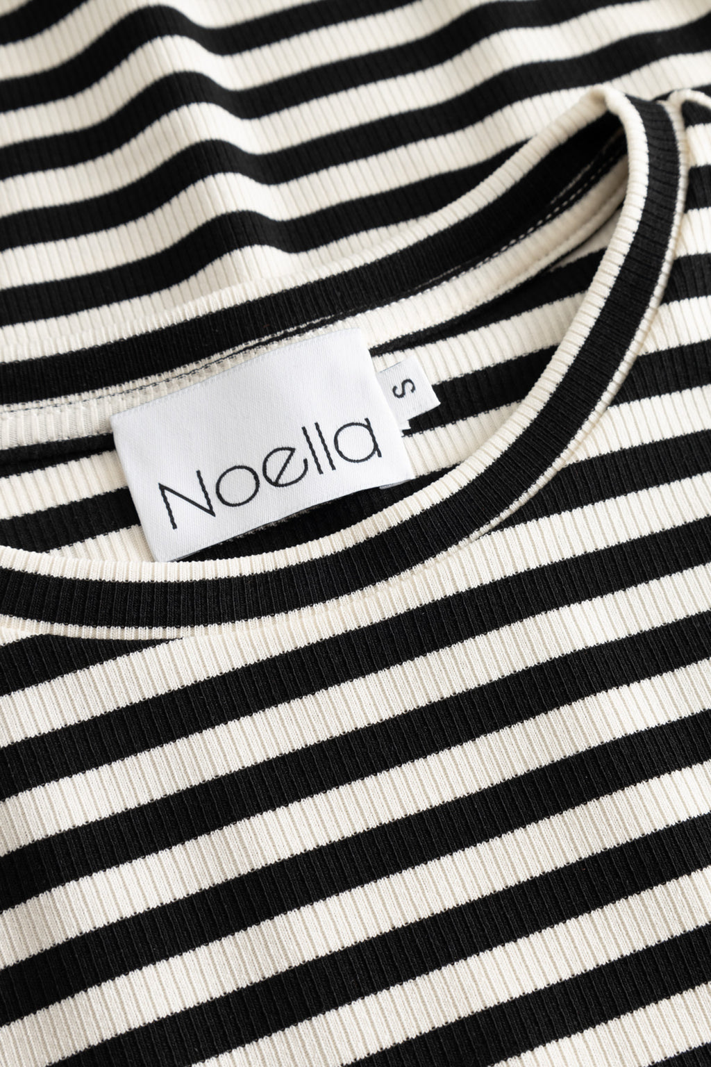 Luana Top Ivory Black Stripe