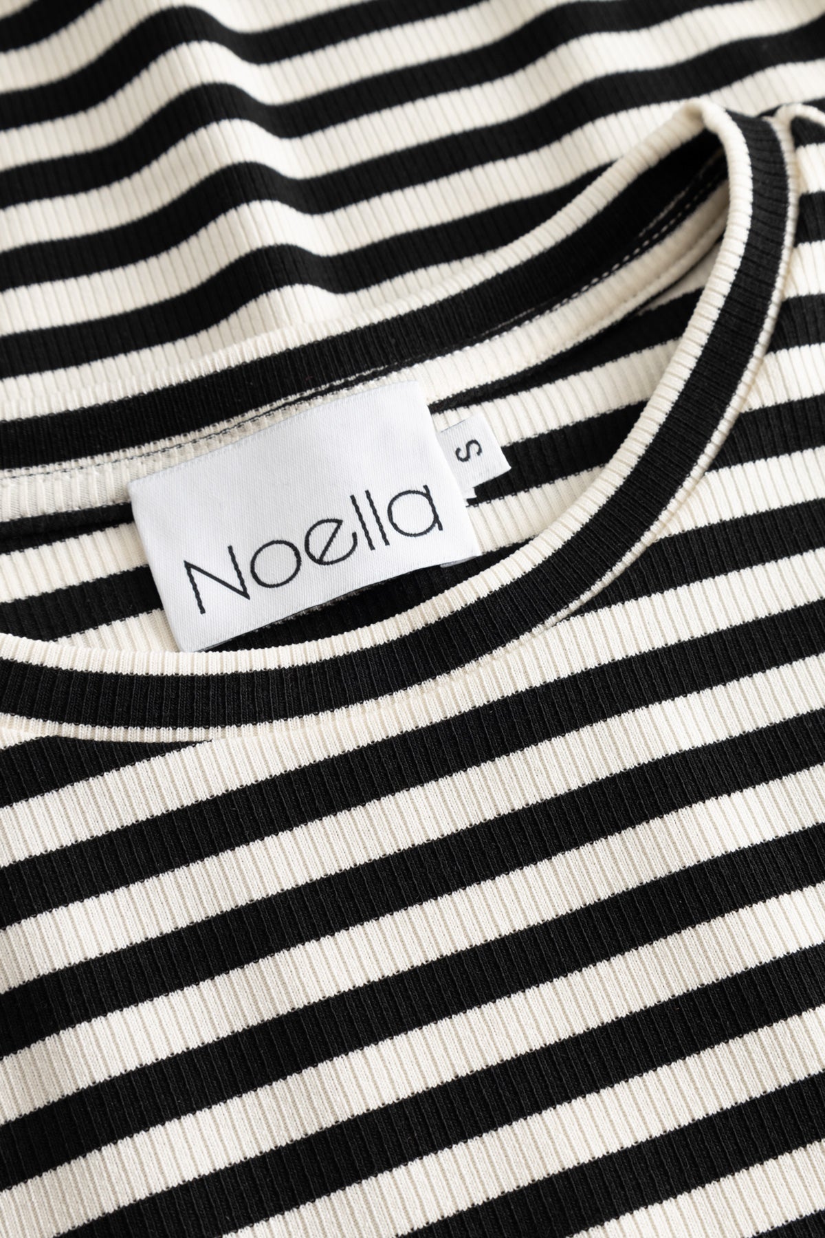 Luana Top Ivory Black Stripe