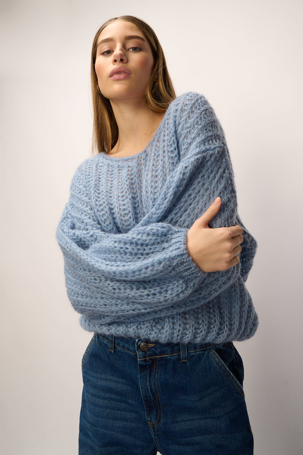 Joseph Knit Sweater Dusty Blue
