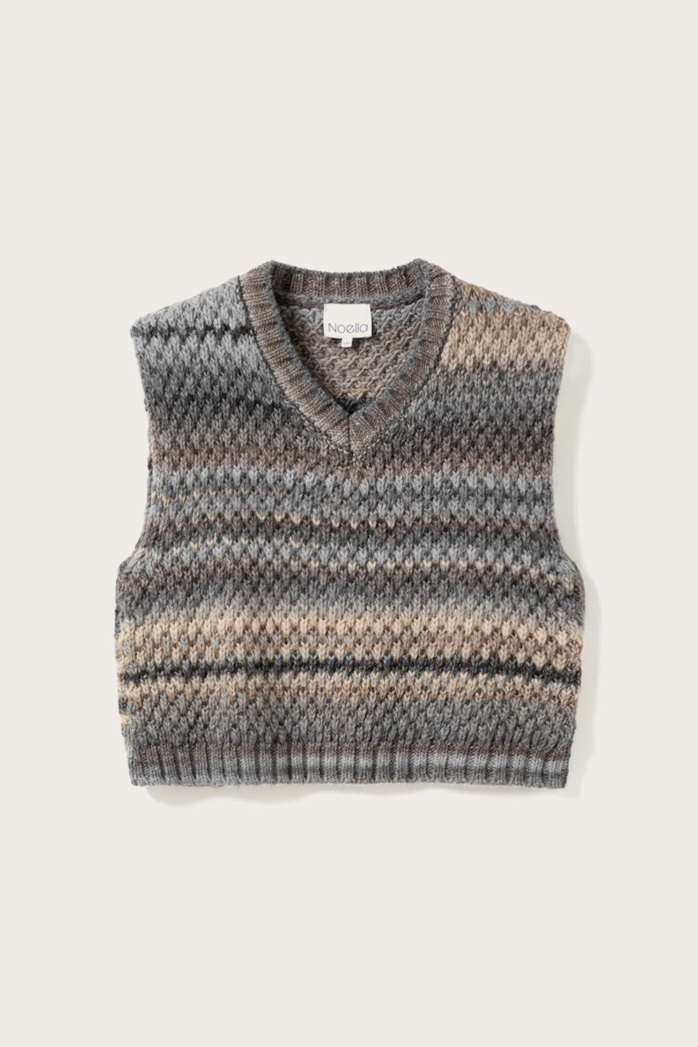 Gio Knit Vest Light Grey Mix
