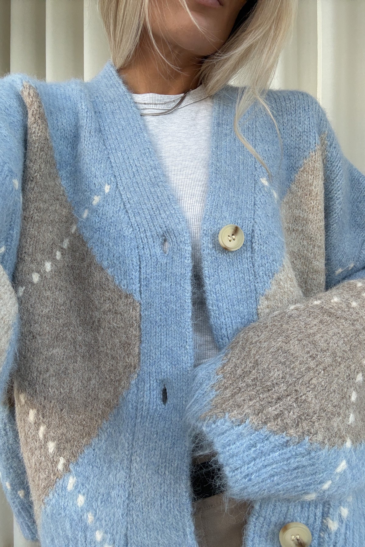 N-Laiana Knit Cardigan Sky Blue Mix