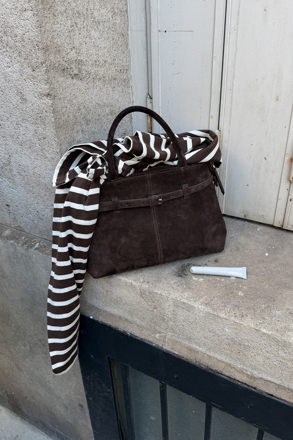 Macie Bag Real Suede Chocolate