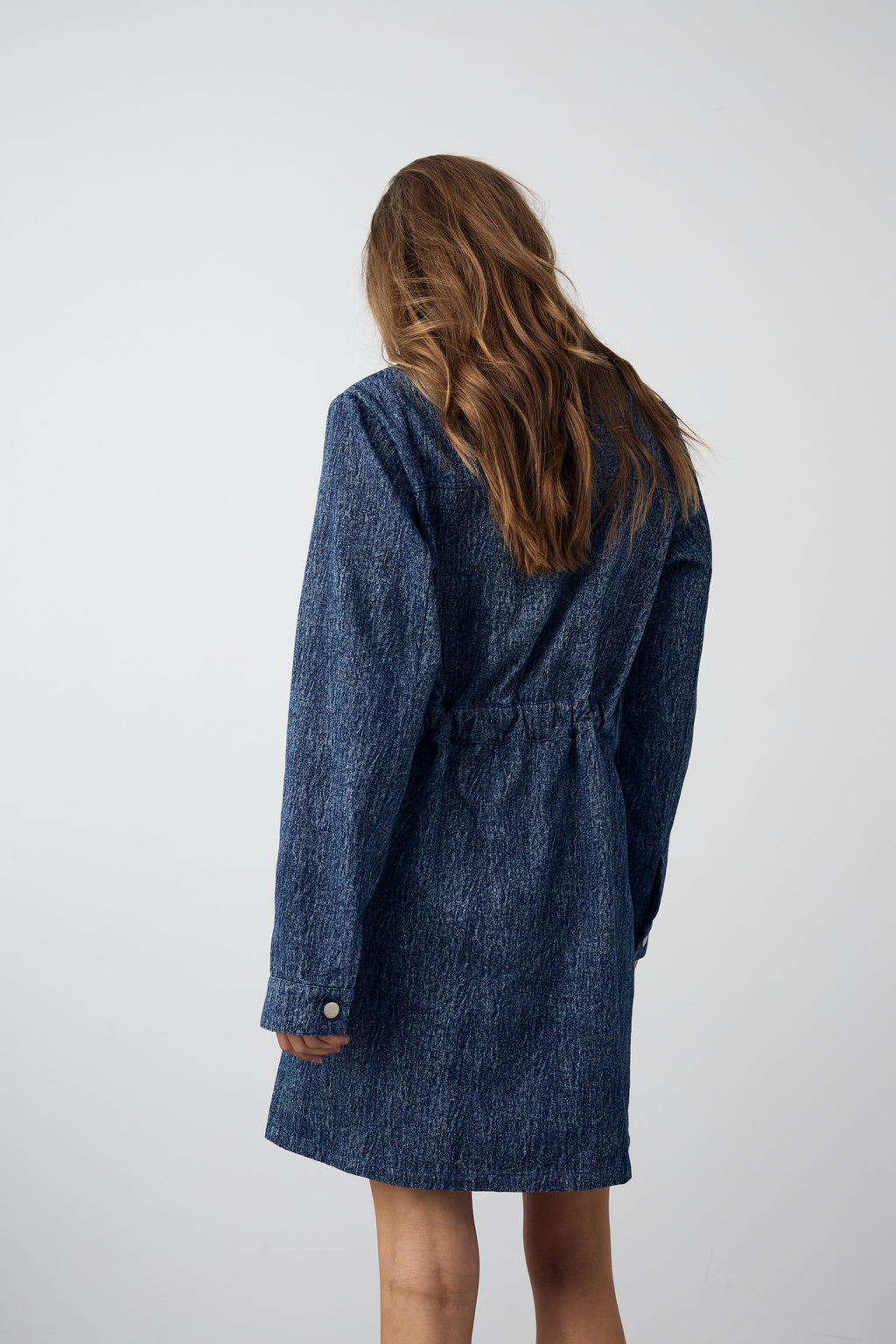 Benita Ls Dress Blue Snow Wash