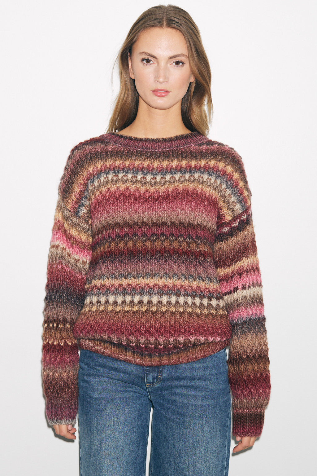 Gio Knit Sweater Rust Mix