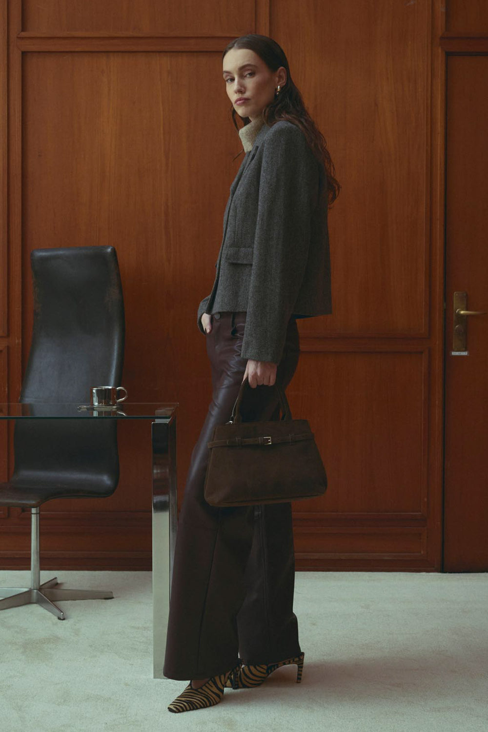 N-Laurica Jacket Grey Brown Mix