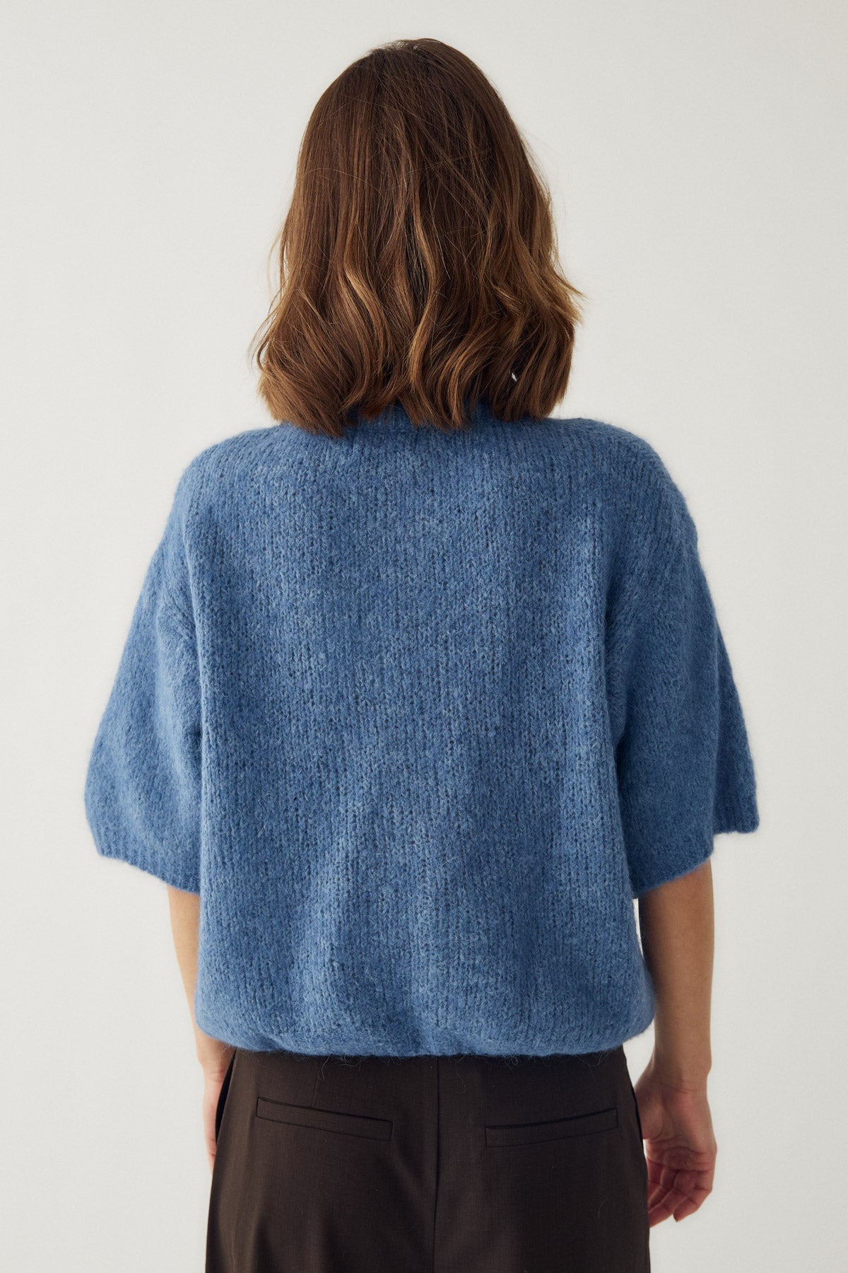 N-Kae SS Knit Cardigan Jeans Melange