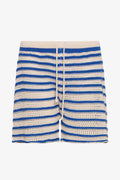 Noellas Shay Knit Shorts Blue Stripe. Køb Shorts hos www.noellafashion.dk