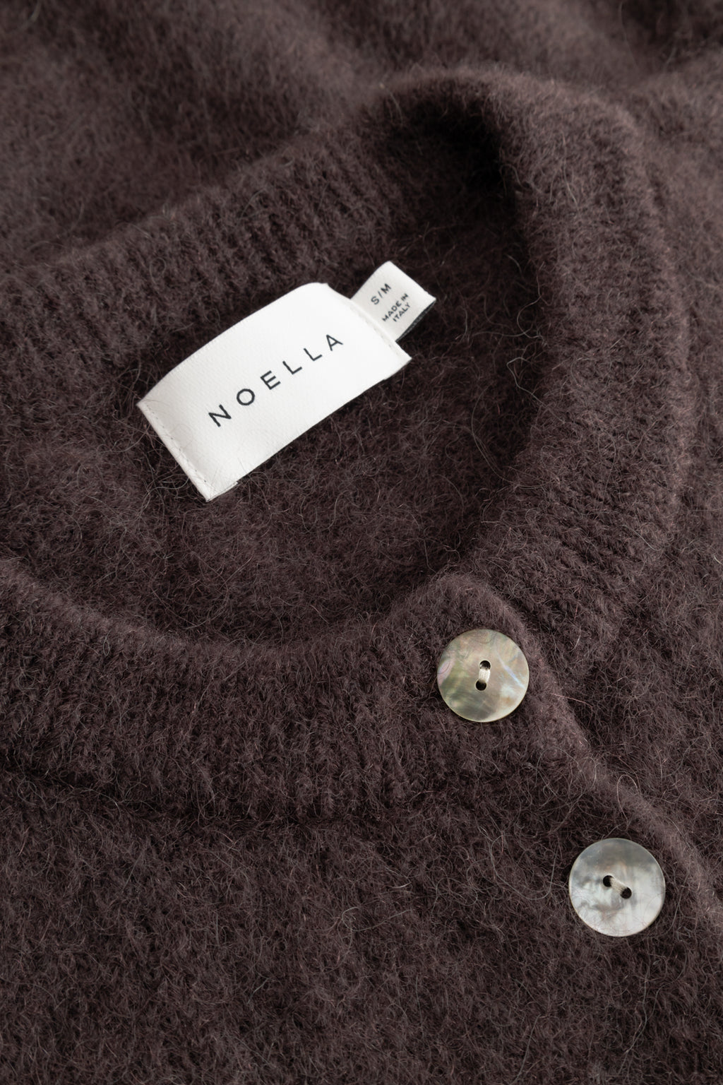Kae SS Knit Cardigan Chocolate