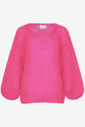 Noellas Joseph Knit Sweater Bright Pink. Køb Striktrøjer hos www.noellafashion.dk