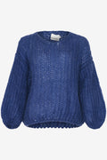 Noellas Joseph Knit Sweater Royal Blue. Køb Striktrøjer hos www.noellafashion.dk