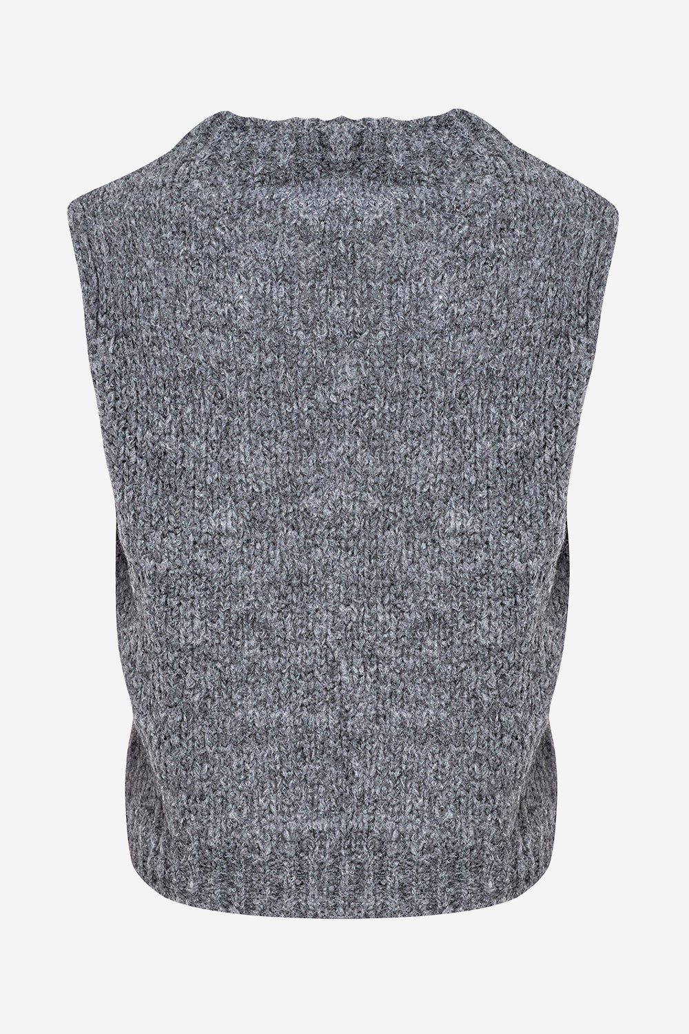 Kala Vest Uld Dark Grey Melange