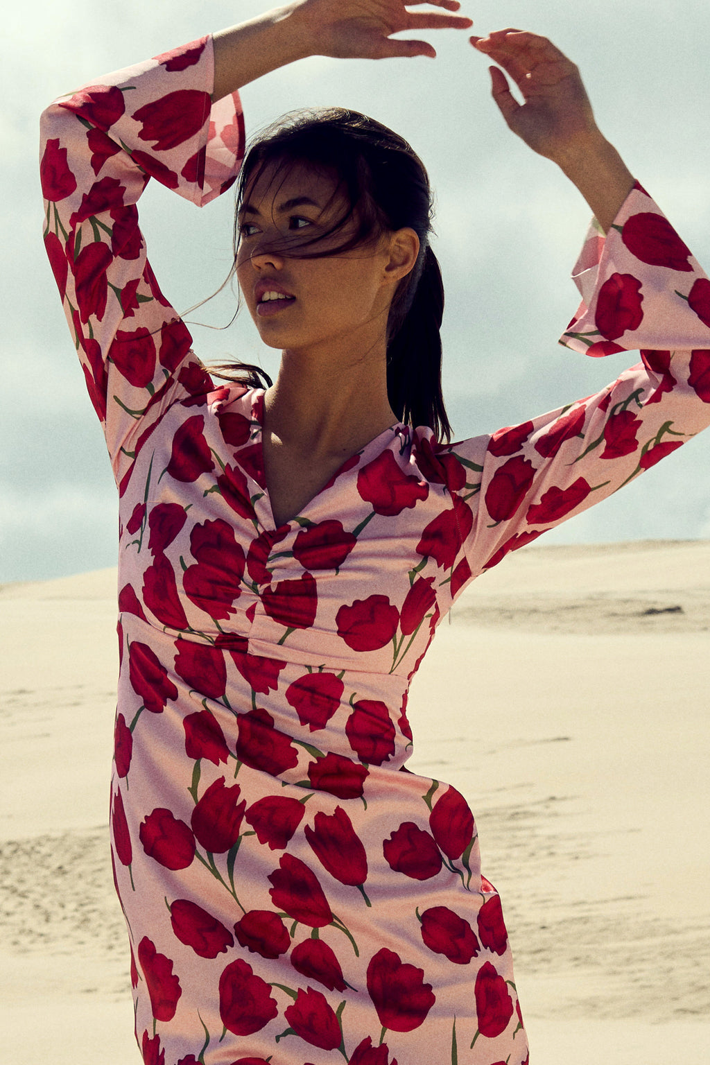 Kamey Dress Tulip Print
