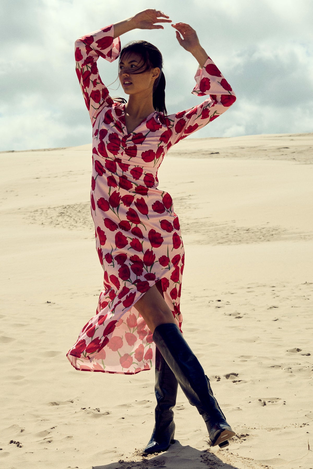 Kamey Dress Tulip Print