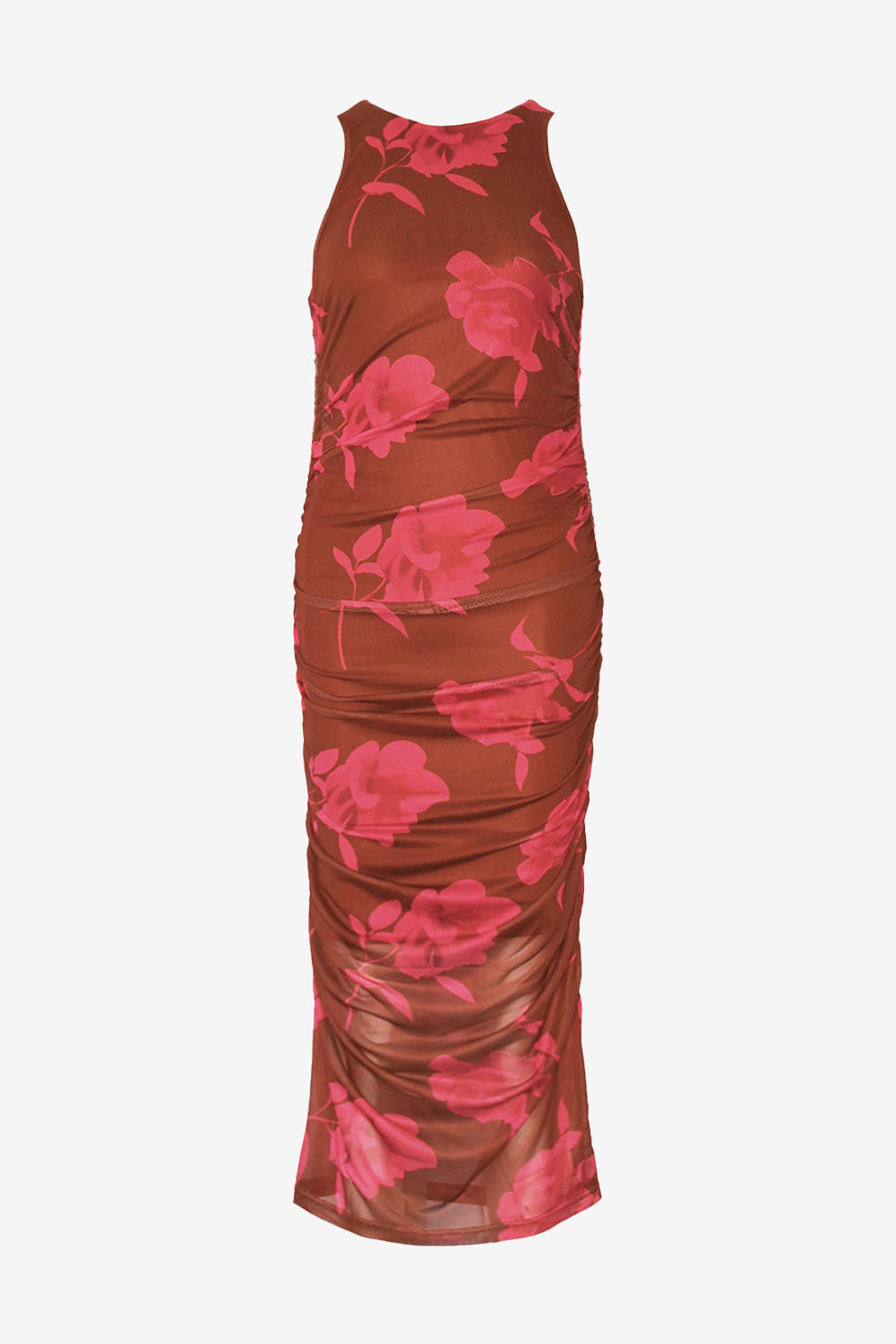 Leanna Dress Cassie Brown Print