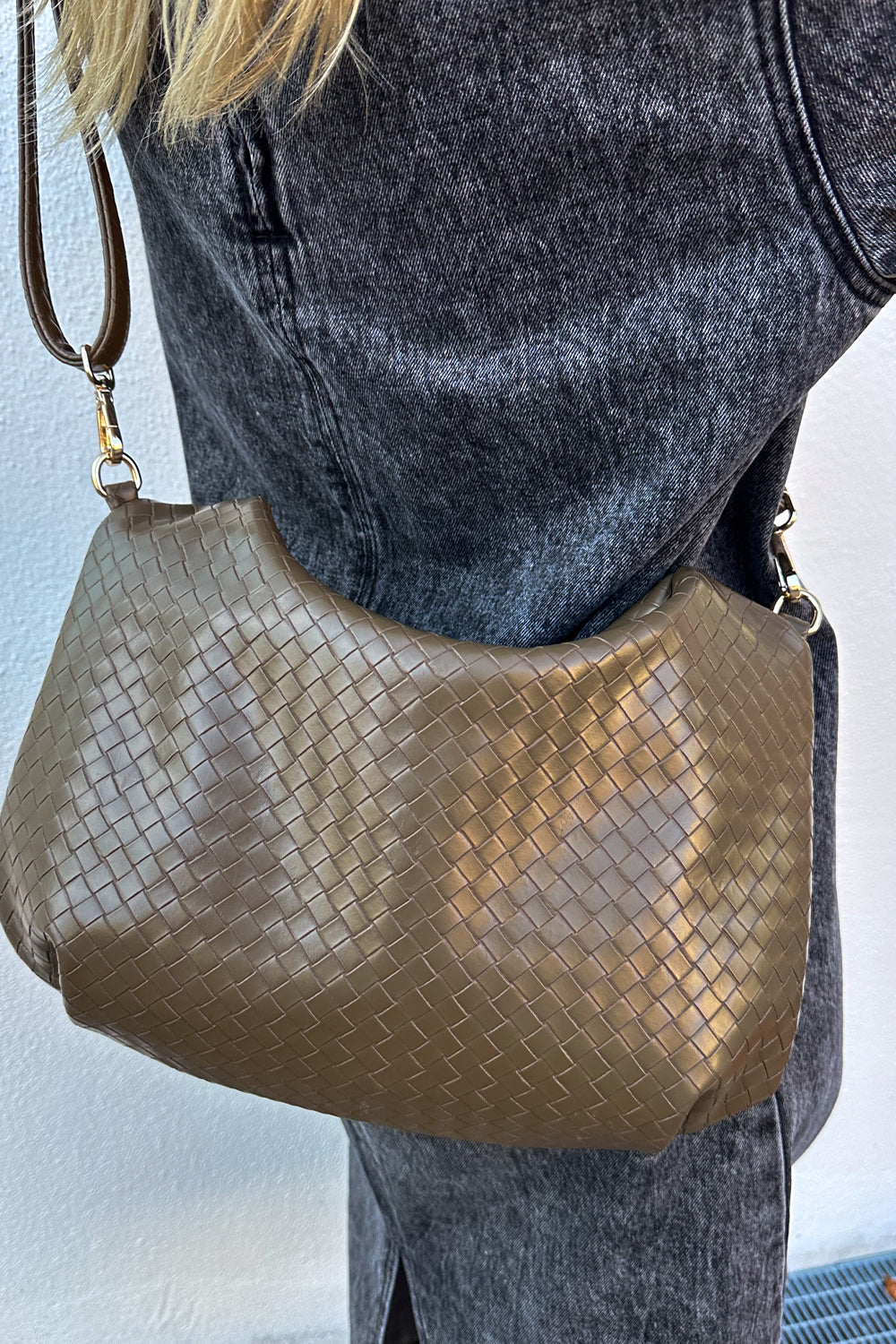 Peony Hobo Bag Dark Olive