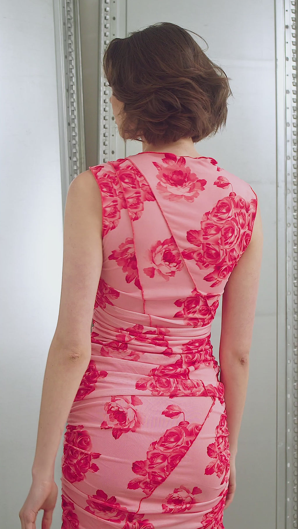 Sutton Short Dress Rose Print