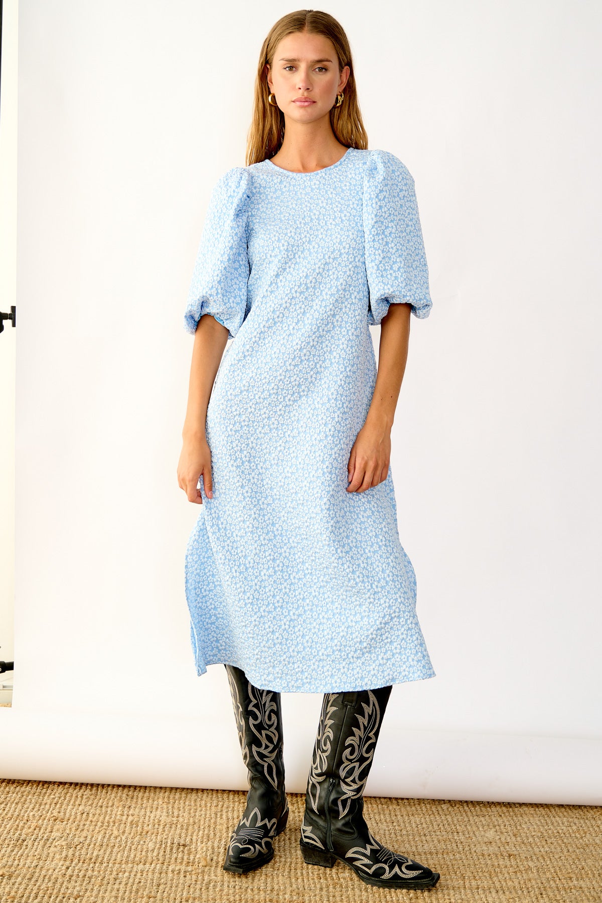 Reno Pastis Long Dress Light Blue – Noellafashion.dk