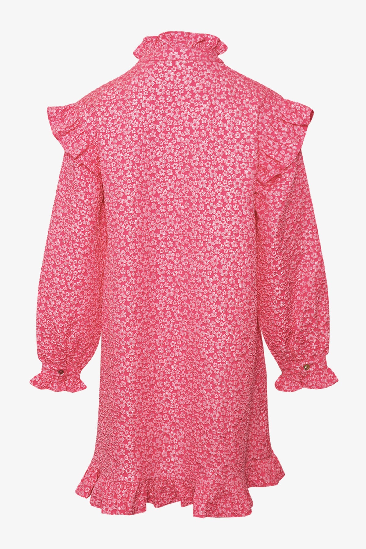 Reno Ruby Ruffle Dress Bright Pink