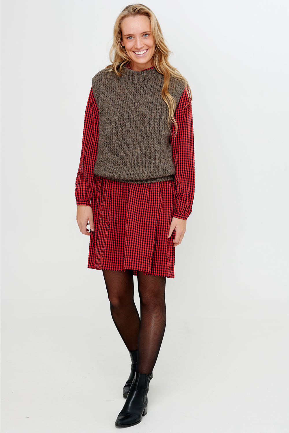 Kala Vest Uld Nature Brown